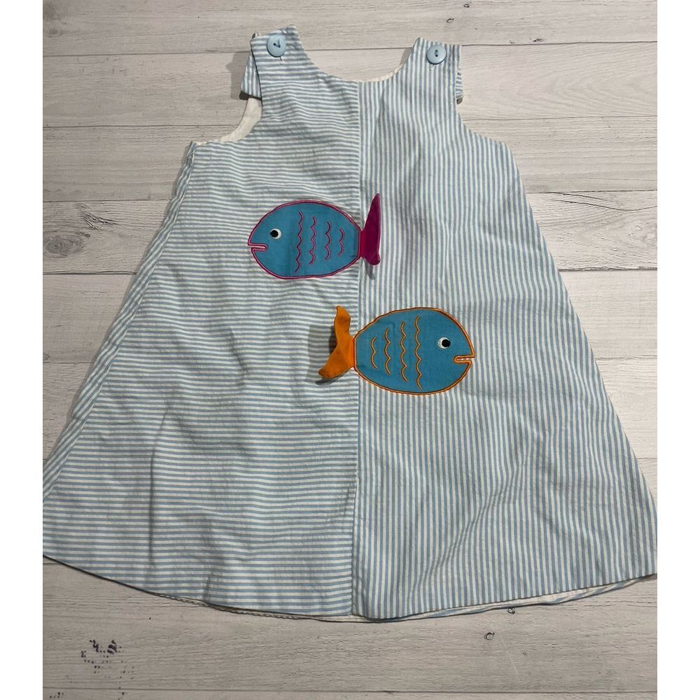 Mulberry street girls fish striped dress‎ 3T